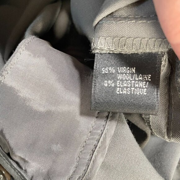 Lafayette 148‎ Stretch Wool Pants Womens 10 Gray Trousers Straight Leg - Picture 9 of 13